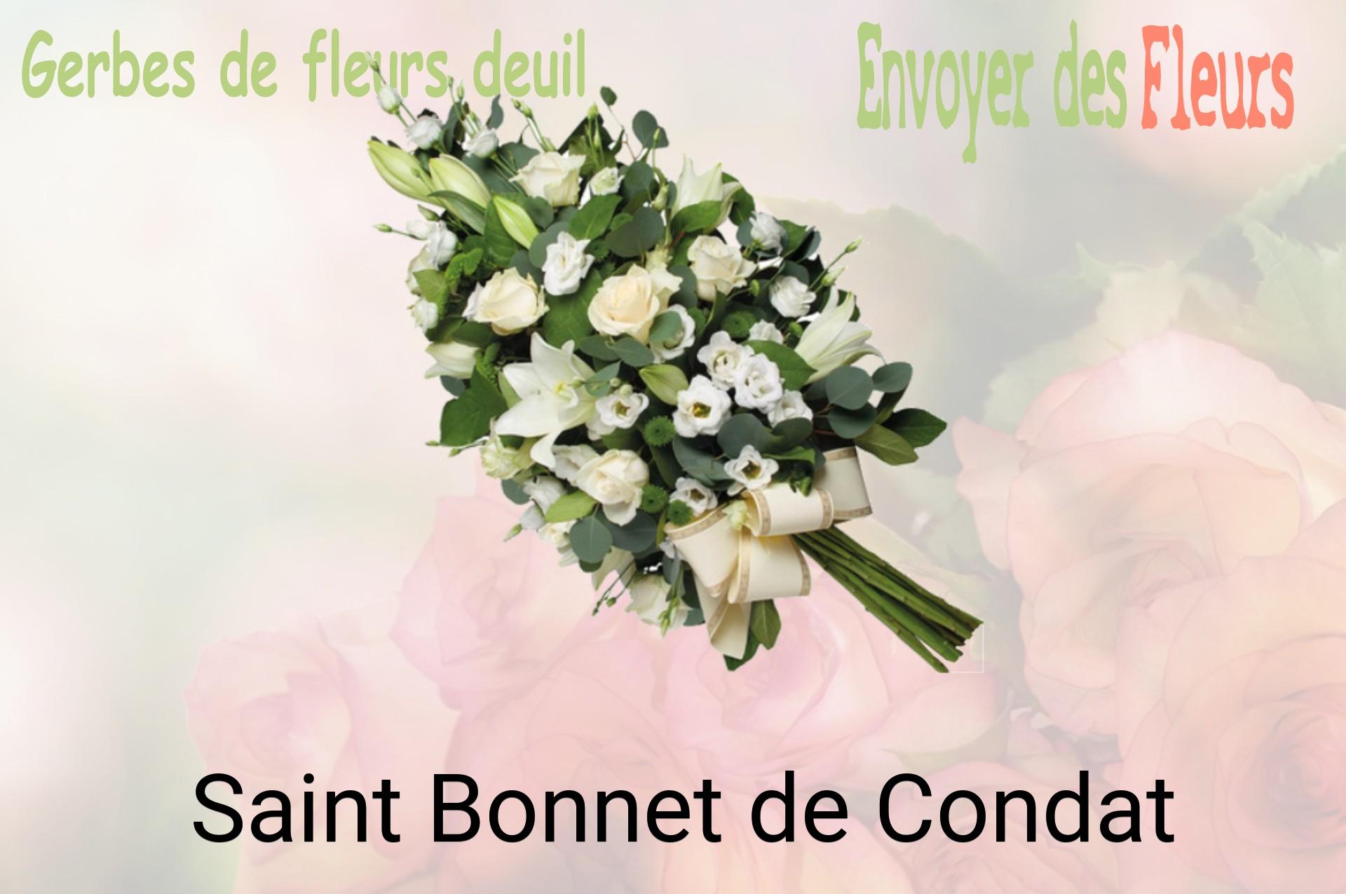 Gerbe de fleurs de deuil livrée à Saint-Bonnet-de-Condat